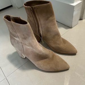 Suede beige ankle booties. Only worn once